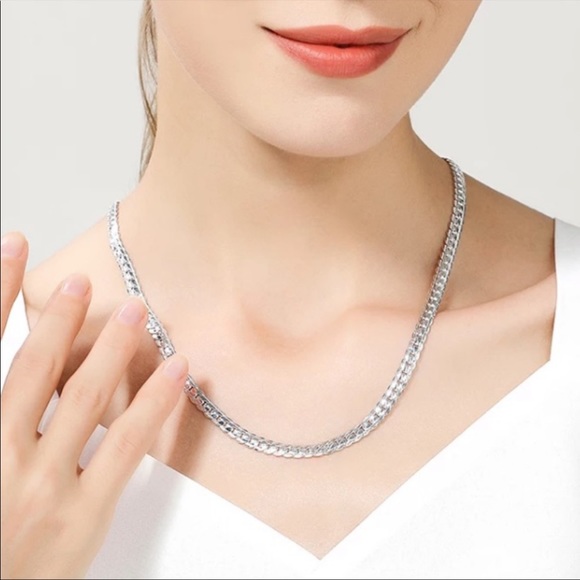 NEW S925 STERLING SILVER SNAKE NECKLACE - Picture 3 of 5